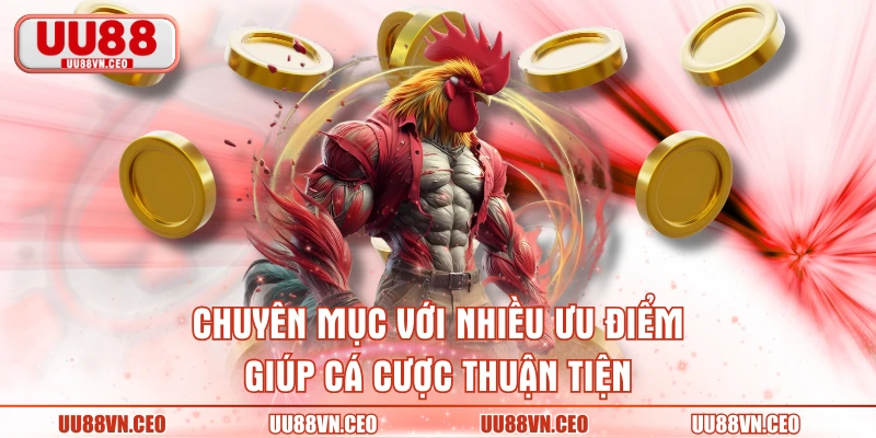 Chuyên mục với nhiều ưu điểm giúp cá cược thuận tiện