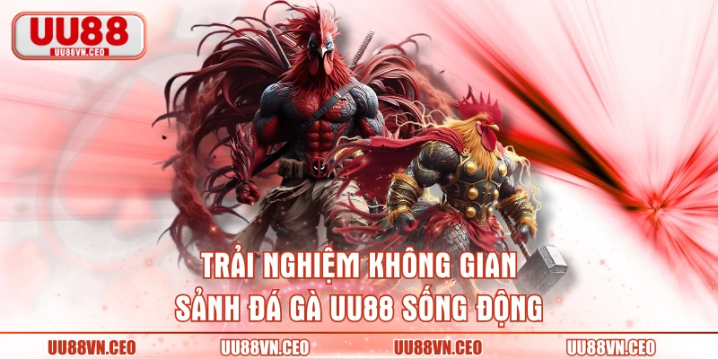 Trải nghiệm không gian sảnh đá gà UU88 sống động